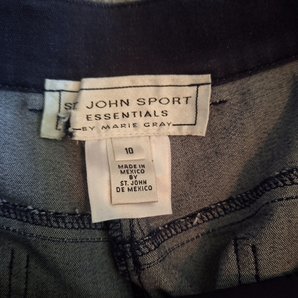 St John Straight Leg Dark Denim Pants Size 10 short - Picture 4 of 5